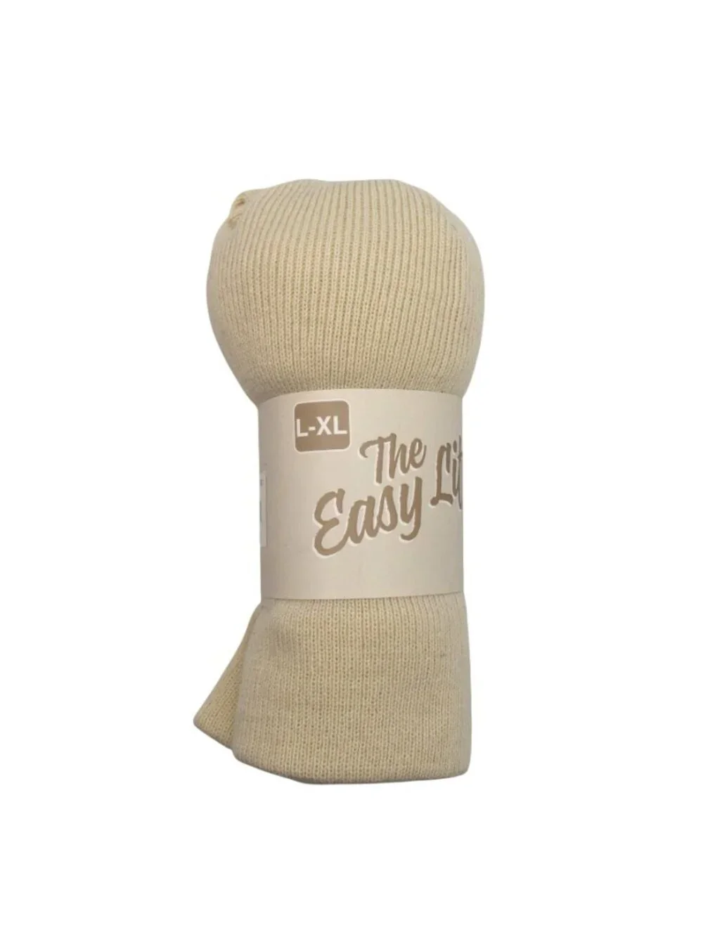 The Easy Life Beige Knit Beanie Hat Gloves Set Unisex Size L XL New